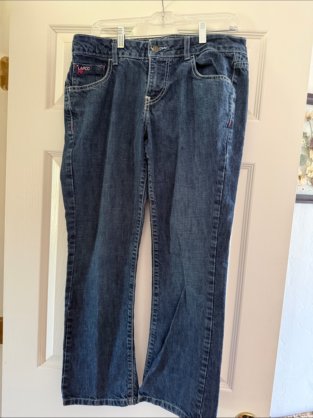 Lapco FR Women's Straight Leg Jeans in Dark Blue Denim